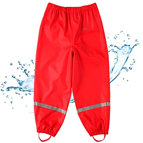 BMS Regenbundhose, wasserdicht für Mädchen in Rot Größe 128
