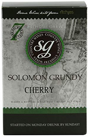 Solomon Grundy Cherry 7 Day Country Wine Kit - Makes 6 Bottles (4.5 litres)