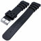 Talk Time Heavy Duty Black Rubber Divers Watch Strap Seiko Compatible Z22 22mm