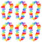 6pcs Hawaiian Garlands Leis Ruffled Flower Necklace Luau Aloha Hen Party Stag Do Flower Garland Hawaii Tropical Decoration Hula Beach Party Hawaiian Fancy Dress Lot