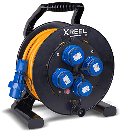 Kabeltrommel XREEL 230V/16A K2 IP68 PUR H07BQ-F 3x2,5mm² orange druckwasserdicht 25m