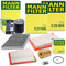 MANN-FILTER Inspektionspaket Filterset 1x Ölfilter, 2x Luftfilter, 1x Innenraumfilter (Aktivkohlefilter), 1x Kraftstofffilter Kompatibel mit MERCEDES-BENZ CLS (C219), E-Klasse (W211)(S211)