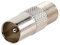 Adaptateur d'antenne TV coaxial mâle – F femelle à visser, argent