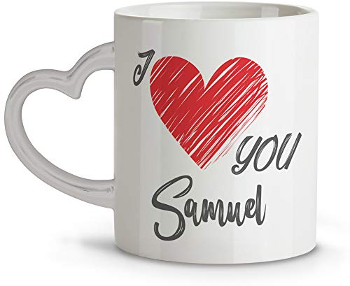 Taza Personalizada de San Valentín. Regalos con Nombres Personalizadas. Tazas Desayuno Originales para Parejas. Detalles Día de los Enamorados para Mi Novio. Regalos Románticos para Hombres. LOVE U