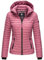 MARIKOO Damen Jacke Steppjacke Übergangsjacke mit Kapuze gesteppt B600 [B600-Samt-Altrosa-Gr.XS]