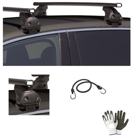 Compatible avec Peugeot 308 5p 2018 (68.069) Bars DE Toit pour Voiture Barre DE 130CM pour Voitures avec Fixation DIRECTE AU Toit sans Main Courante Support DE Toit Acier Noir