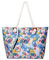MASADA Grande borsa da spiaggia idrorepellente con cerniera Retro Flower