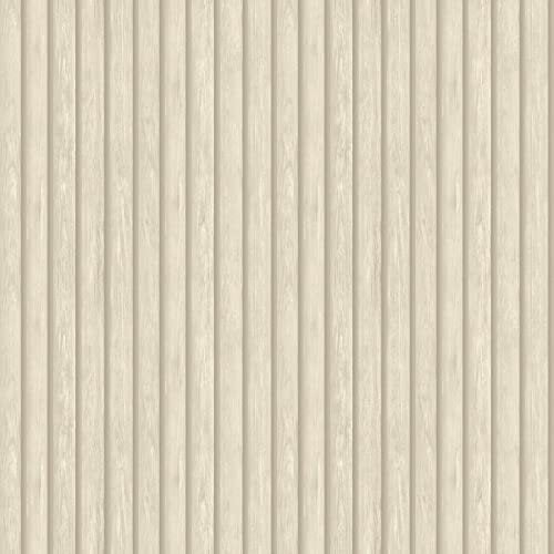 Papier peint à lattes de bois Natural Holden 13131 - Beige