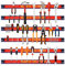COSTWAY Set of 3/6 Magnetic Tool Holder, Heavy Duty Wall Mount Screwdriver Holder Rack Strip, Space-saving Magnetic Tool Organizer Bars for Garage Workshop Kitchen (6 Pcs)