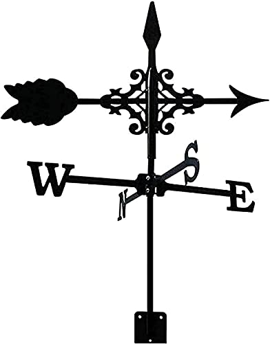 Wetterhahn fürs Dach Wetterhahn Metall Weathervane for Dach - Metall Wetterfahne Mit Pfeil Ornament Windrichtungsanzeiger Garten Stake Windfahne Werkzeugvermessung