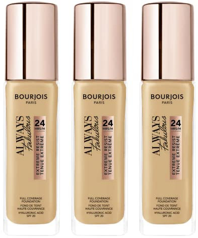 3 x Bourjois Always Fabulous 24hr Extreme Resist Foundation - 310 Beige