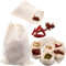 24 Pieces Spice Bags for Cooking Cheesecloth Bags for Straining Reusable Empty Tea Bags Drawstring Soup Bags Muslin Bags (4 x 6 Inch)
