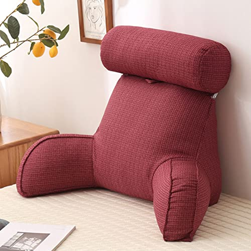CLEMMO Lesekissen,Bequemes Kissen mit Armlehnen,Rückenstützkissen mit Nackenkissen,Perfekt zum Lesen und Fernsehen auf dem Bett,Boden oder Sofa
