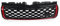 Kühlergrill Renngrills Für Land Für Rover Für Range Für Rover Für Evoque 2012–2018, Schwarz/Silber/Rot Frontgrill Auto Oberer Stoßfänger Kühlergitter Kühlergrill Streifen (Farbe : Rot)