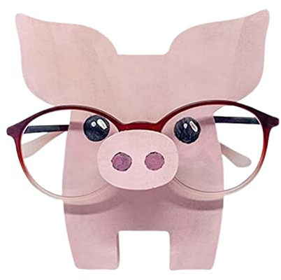 Joyivike Lustige Brillenhalter Kreativer Brillenständer Tier Brillenhalter Aus Holz, Schwein/Katze Formdesign Sonnenbrillenständer Und Brillenablage, Gläser Aufbewahrung Für Zuhause/Büro/Schreibtisch
