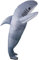 FXICH Aufblasbarer Hai Kostüm für Erwachsene,Hai Halloween Kostüm Fancy Dress (inflatable shark costume grey)