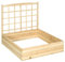 Outsunny Jardinera de Madera con Enrejado Arriate de Jardín con Celosía Jardinera de Caja Huerto Urbano para Trepadoras Cultivos Verduras Flores 110x116x120 cm Natural