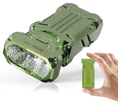 WUBEN X2 Linterna LED alta potencia 1800 lúmenes Antorcha LED recargable, mini Linterna 3 LED, 6 modos IP68 Linterna portátil impermeable para acampar, al aire libre, emergencia