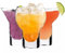 Krosno Cocktail Drinking Glasses | Set of 3 | 190, 150, 200 ml| Shake Collection | Margarita and Martini | Durable Glass | Perfect for Home Restaurants and Parties | Dishwasher Safe