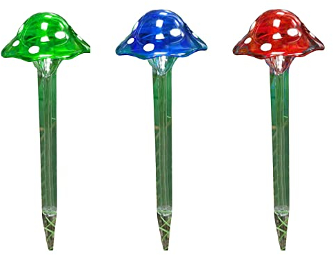 3er-Pack Pilz-Solar-Pfahl-Lichter, 33 Cm, Solarbetriebene Pilz-Lichter, Wasserdichte Solar-Garten-Pfahl-Lichter, Dekorative Außenleuchten, Pilz-Solar-Garten-Lichter für Terrasse, Garten,(Mehrfarbig)
