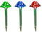 3er-Pack Pilz-Solar-Pfahl-Lichter, 33 Cm, Solarbetriebene Pilz-Lichter, Wasserdichte Solar-Garten-Pfahl-Lichter, Dekorative Außenleuchten, Pilz-Solar-Garten-Lichter für Terrasse, Garten,(Mehrfarbig)