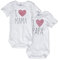 Sanetta Unisex Body I love Mama + I love Papa aus Baumwolle (Bio) im Doppelpack, 321850-851, Weiß, 086