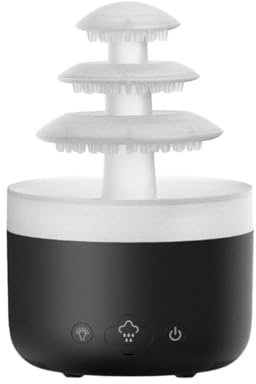 Colcolo Diffusor für ätherische Öle, Regentropfen, Nebel, Luftbefeuchter mit Lichtern in 7 Farben, 450 ml Fassungsvermögen, dekorativ für die Arbeit, Sport,
