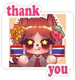 Aufkleber Eichhörnchen Thailand Flagge Blume Dankeschön Zitat Grateful