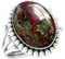 Jeweloporium 925 Sterling Silber Ringe für Frauen Größe 69(22.0) Mehrfarbig Echt Dragon Blood Jasper Edelstein Solitär Silber Ringe Freundschaftstag Geschenk Kostüm Schmuck