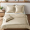 Cozyor Satin Bettwäsche 135x200 extra dick und weich mit robustem Reißverschluss Kissenbezug 80x80 cm, edles Satin 2-teilig, beige Driftwood
