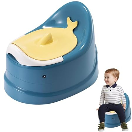 Töpfchen Für Kinder,Kinder Töpfchen Mit Ozeanwal -Muster,Babytopf WC,Tragbare Toilettentrainer-Toilette Kindertoilette,Lern Toilette Mit Rückenlehne, Babytoilette, Bequem, Rutschfest, Spritzwassergesc