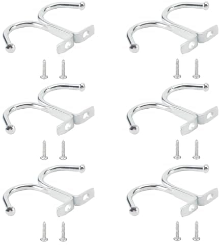 HarmonyCrafts 6Pcs Stable Heavy Duty Cupboard Fitting Cup Hooks Top Mounted Mug Shelf Hangers Metal Storage Hooks Under Shelves Cup for Mugs, Coffee Cups