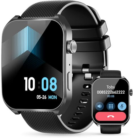 BENIO Fitness Tracker AI Watch Faces, 2.04'' AMOLED with AOD, Answer/Make Call Smart Watch, 24/7 Heart Rate/SpO2/Sleep/Stress, High-Strength Zinc Alloy, IP68 Waterproof Fitness Watches for Women Men
