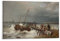Andreas Achenbach Poster Damage to The Old Pier (1861), Gemälde auf Leinwand, Wandkunst, Poster, Rollbild, Druck, Wanddekoration, Heimposter, 50 x 75 cm