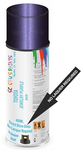 SCOOBYS PAINTS BACK IN THE MIX Direct Gloss Aerosol Spray Paint For Toyota Jewelry Purple Code: 9Ar No Lacquer Required