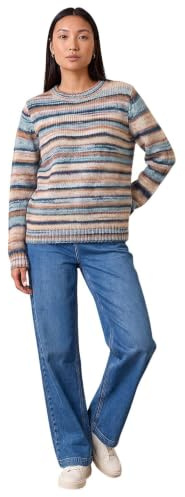 Roman Originals Thick Jumper for Women UK - Ladies Winter Autumn Smart Casual Knit Knitted Knitwear Pull-On Round Crew Neck Long Sleeve Work Office Dinner Party