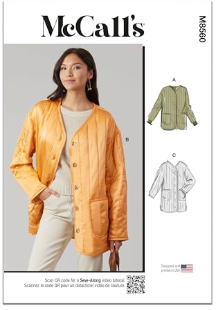 MCCALLS Sewing Pattern M8560H5 Misses' Jacket with Sleeve and Length Variations H5 (6-8-10-12-14)