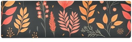 ZRWLUCKY Plants Leaf Long Trivets for Hot Pots and Pans, Heat Resistant Pot Holders and Waterproof Insulation for Hot Plate 39.40“X 11.80”, Extra Large