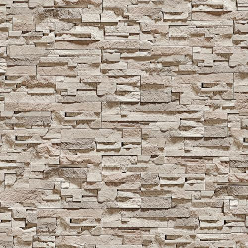 Carta da parati autoadesiva in pietra, con texture a roccia leggera, 44 x 300 cm, effetto luce e ombra, pellicola decorativa rimovibile