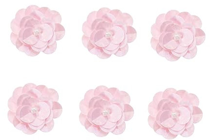 VILLCASE 18 Stück Realistische Blumen-pailletten Kein Kleber Erforderlich Für Abendschuhe Und Haar-accessoires