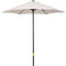 Outsunny Sombrilla de jardín 2x2 m inclinable con entrada de aire, sombrilla de exterior con 6 varillas de aluminio y poliéster 160 g/㎡, para patio, terraza y balcón, crema
