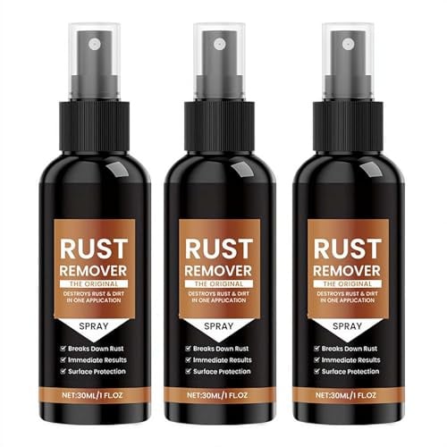 Rostentferner Spray für Metall, 2025 Rostentferner Spray Reiniger für Auto, Metall Rostumwandler Spray für kraftvolle Rostentfernung, Anti-Rost-Umwandlungsmittel, robuste Rostschutzformel (3 Stück)