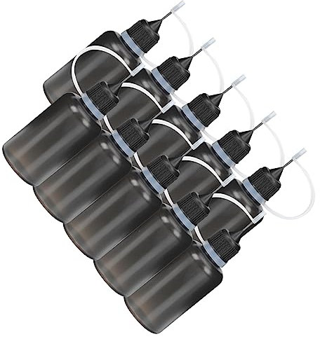 Angoily 20 Stück Ölflasche mit scharfem Mund shampoo-flaschen Ölflasche mit Stahlspitze Praktische Ölflasche Motorölspenderflaschen Maschine Motoröl Flaschen Plastikflaschen Sport Black