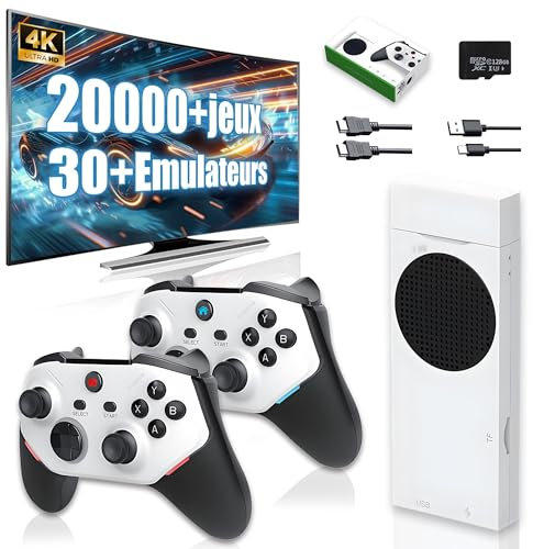 KINMRIS M88 Console de Jeu Rétro 1080p, Émulateur, plus de 20 000 Jeux Rétro, plus de 30 Émulateurs, avec 2 Manettes Sans Fil, Jeux TV Rétro Plug and Play (128 Go)