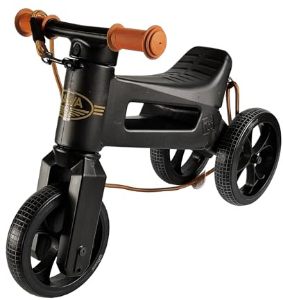 FWRider Supersport 2-in-1 Kinder Laufrad JAWA PÉRÁK Metallic/Blau - Zweirad und Dreirad in einem, Balance-Bike mit Gurt und geräuschlosen Rollen - Ab 18 Monaten, geeignet bis 25 kg, Lauflernrad