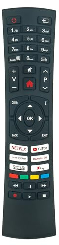 RC4591P Replacement Remote Control for Bush LED TV DLED32FHDSC DLED43UHDHDRSC DLED50UHDHDRSB DLED55UHDHDRSB DLED65UHDHDRSB ELED24HDSA