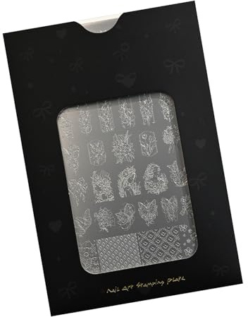 Multifunktionales Maniküre Werkzeug Set Verschiedene Kleine Stempelplatten Für Nägel Kunsttransfer Schmetterlingsdesigns Edelstahl Schablone Kleine Muster Nageltransferplatte