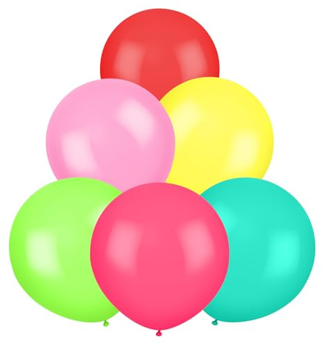 Alaoo Pastell Luftballons Geburtstag, 6 Stück 36 Zoll Farbe Latex Ballons | Luftballons Retro für Mädchen Frau Geburtstag Boho Hochzeit Jugendweihe Verlobung Festival Babyparty