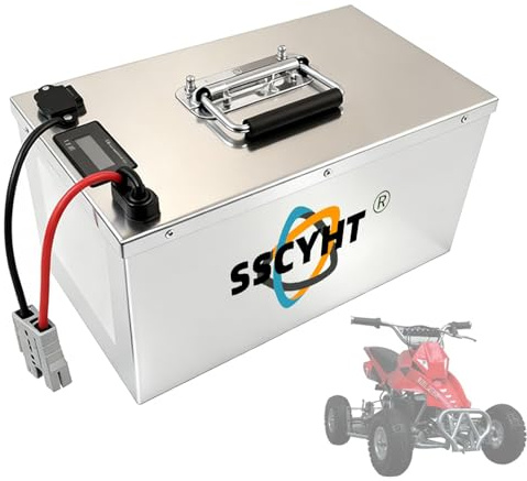 SSCYHT 48v50ah, Batería Litio-ferrofosfato (LiFePO4) 48 voltios para Motocicletas 48V 50Ah 70Ah 85Ah para vehículos Cuatro Ruedas con BMS y Cargador, Ideal para carros Golf y Motores eléctricos