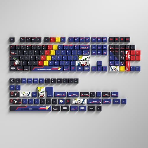 Hyte x Mobile Suit Gundam Wing Official Keycap Set - 152 Licensed Keyboard Keycaps - Cherry Profile MX-Compatible PBT Plastic - UK/ISO, ANSI Layout